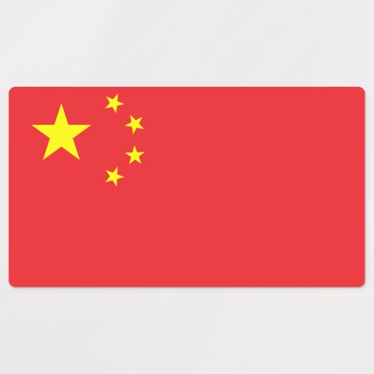 Chinese vlag labels (Design 1)