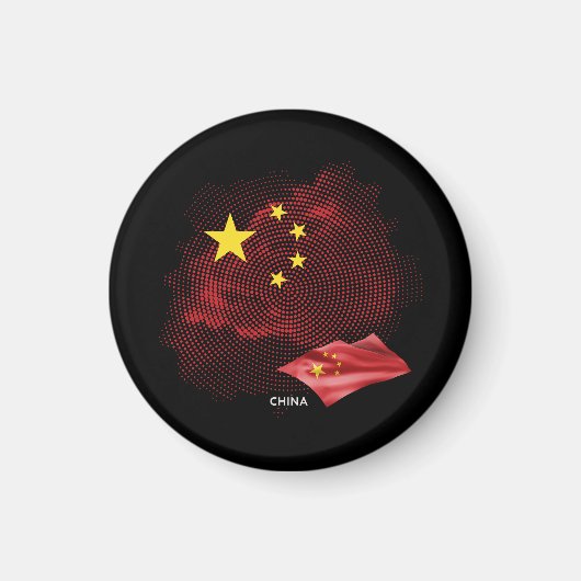 Chinese vlag magneet (Voorkant)