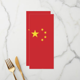 Chinese vlag menu