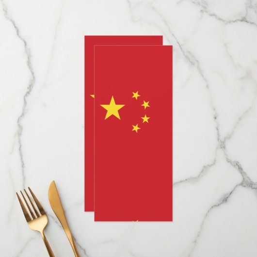 Chinese vlag menu (Voorkant / Achterkant in situ)