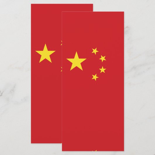 Chinese vlag menu (Voorkant / Achterkant)