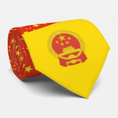 Chinese Vlag & Nationaal Embleem, Vlag van China Stropdas (Opgerold)
