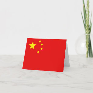 Chinese Vlag Notitiekaart
