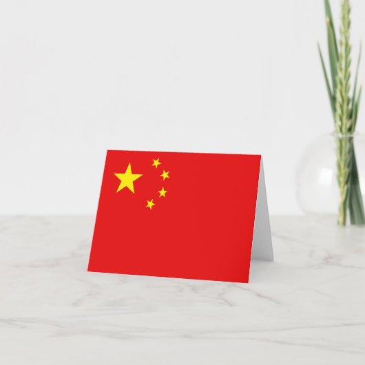 Chinese Vlag Notitiekaart (Voorkant)