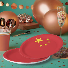 Chinese vlag papieren bordje