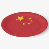 Chinese vlag papieren bordje (Gekanteld)