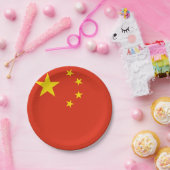 Chinese vlag papieren bordje (Feest)