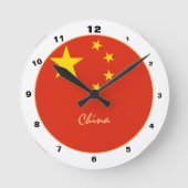 Chinese vlag patriottisch, China Home / design Ronde Klok (Voorkant)