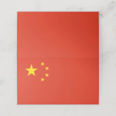 Chinese vlag plaatskaartje (Buitenkant ongevouwen)