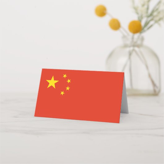 Chinese vlag plaatskaartje (Voorkant)