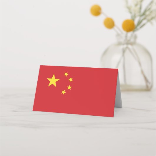 Chinese vlag plaatskaartje (Voorkant)