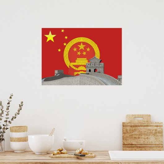Chinese vlag poster (Keuken)
