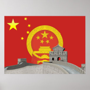Chinese vlag poster