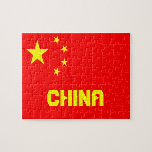 Chinese vlag puzzel legpuzzel (Horizontaal)