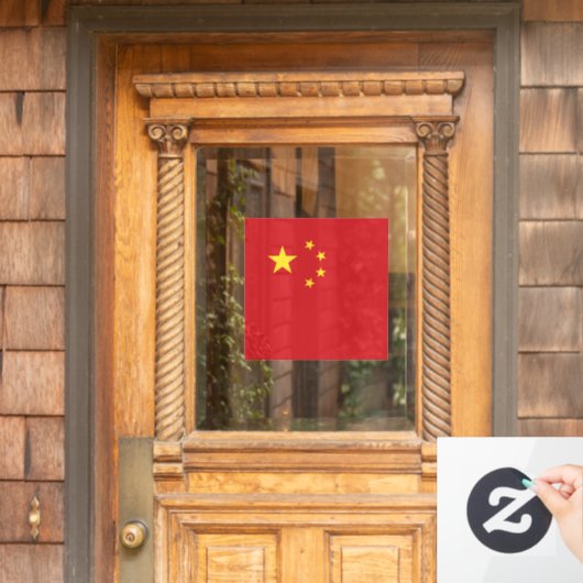 Chinese vlag raamsticker (Huis Deur)