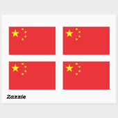 Chinese vlag rechthoekige sticker (Vel)