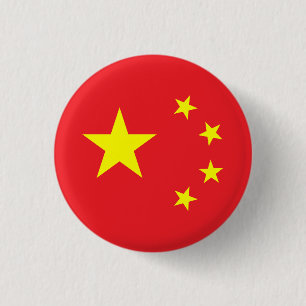 Chinese vlag ronde button 3,2 cm