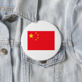 Chinese vlag ronde button 4,0 cm (In situ)