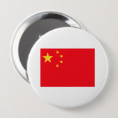 Chinese vlag ronde button 4,0 cm (Voorkant /achterkant)
