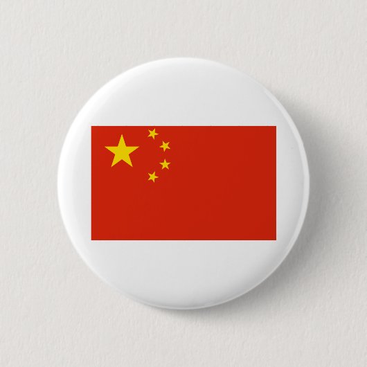 Chinese vlag ronde button 5,7 cm (Voorkant)