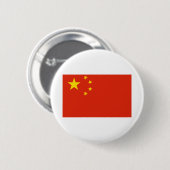 Chinese vlag ronde button 5,7 cm (Voorkant /achterkant)