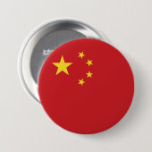 Chinese vlag ronde button 7,6 cm (Voorkant /achterkant)