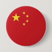Chinese vlag ronde button 7,6 cm (Voorkant)