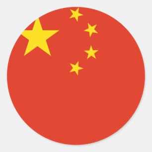Chinese vlag ronde sticker
