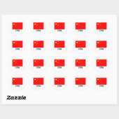 Chinese vlag ronde sticker (Vel)