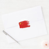 Chinese vlag ronde sticker (Envelop)