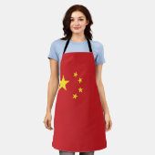 Chinese vlag schort (Gedragen)