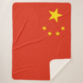 Chinese vlag Sherpa Blanket Deken (Voorkant)