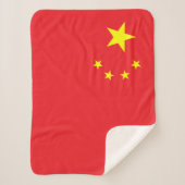 Chinese vlag sherpa deken (Voorkant)