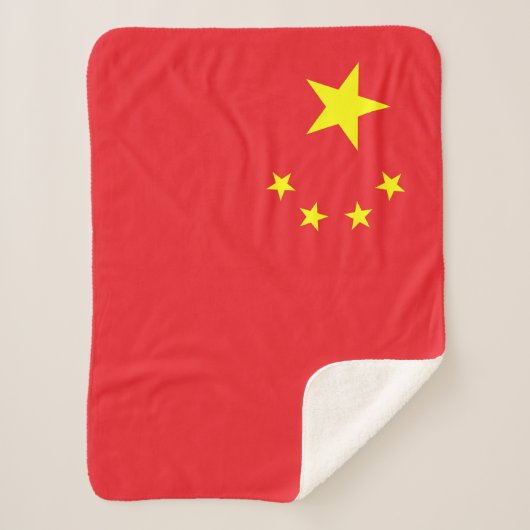 Chinese vlag sherpa deken (Voorkant)