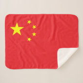 Chinese vlag sherpa deken (Voorkant (horizontaal))