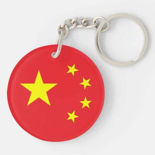 Chinese vlag sleutelhanger (Achterkant)
