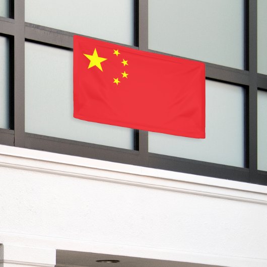 Chinese vlag spandoek (Buitenkant Gebouw)