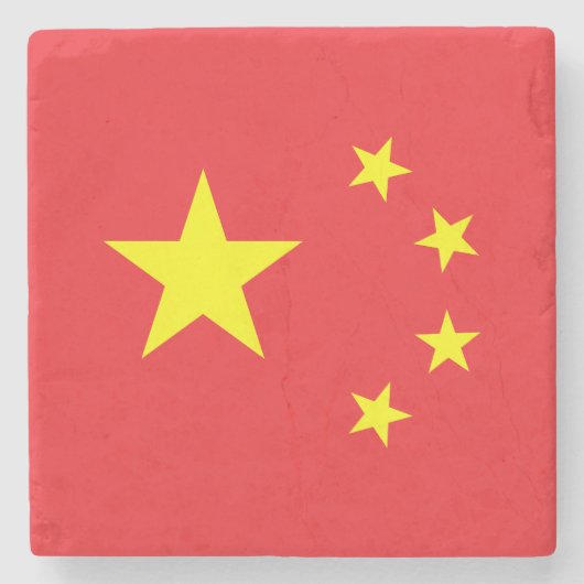 Chinese vlag stenen onderzetter (Voorkant)
