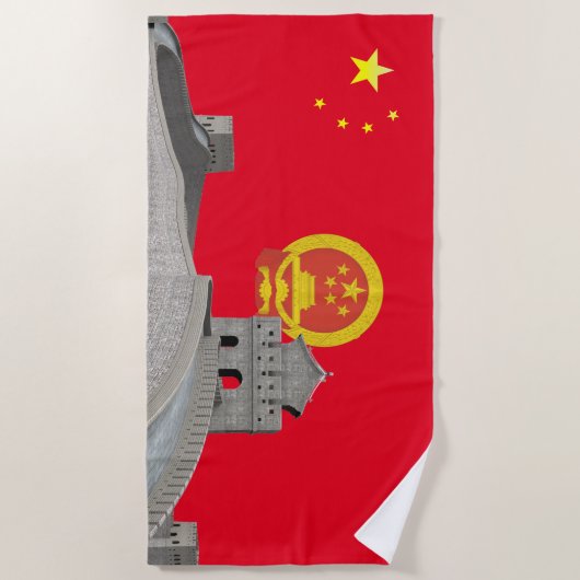 Chinese vlag strandlaken (Voorkant)