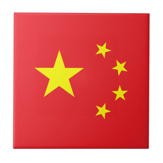 Chinese vlag tegeltje (Voorkant)