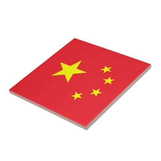 Chinese vlag tegeltje (Zijkant)