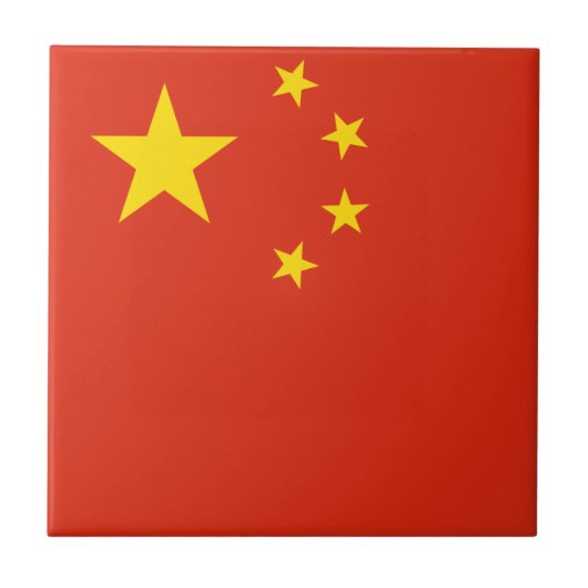 Chinese vlag tegeltje (Voorkant)