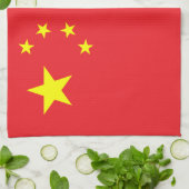 Chinese vlag theedoek (Gevouwen)