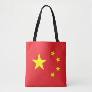 Chinese vlag tote bag