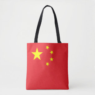 Chinese vlag tote bag