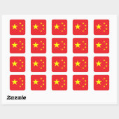 Chinese vlag vierkante sticker (Vel)