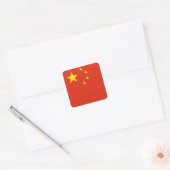 Chinese vlag vierkante sticker (Envelop)