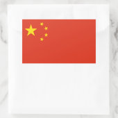 Chinese vlag, vlag van China Rechthoekige Sticker (Tas)