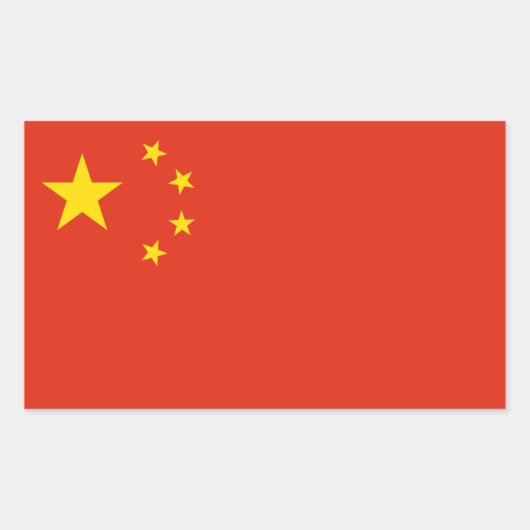 Chinese vlag, vlag van China Rechthoekige Sticker (Voorkant)