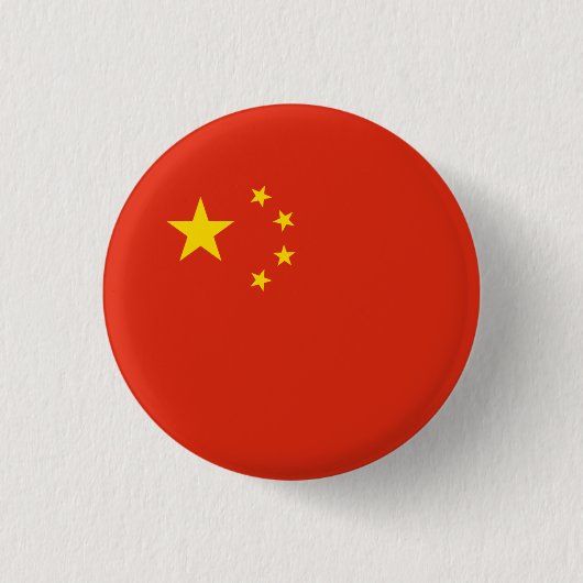 Chinese vlag, vlag van China Ronde Button 3,2 Cm (Voorkant)